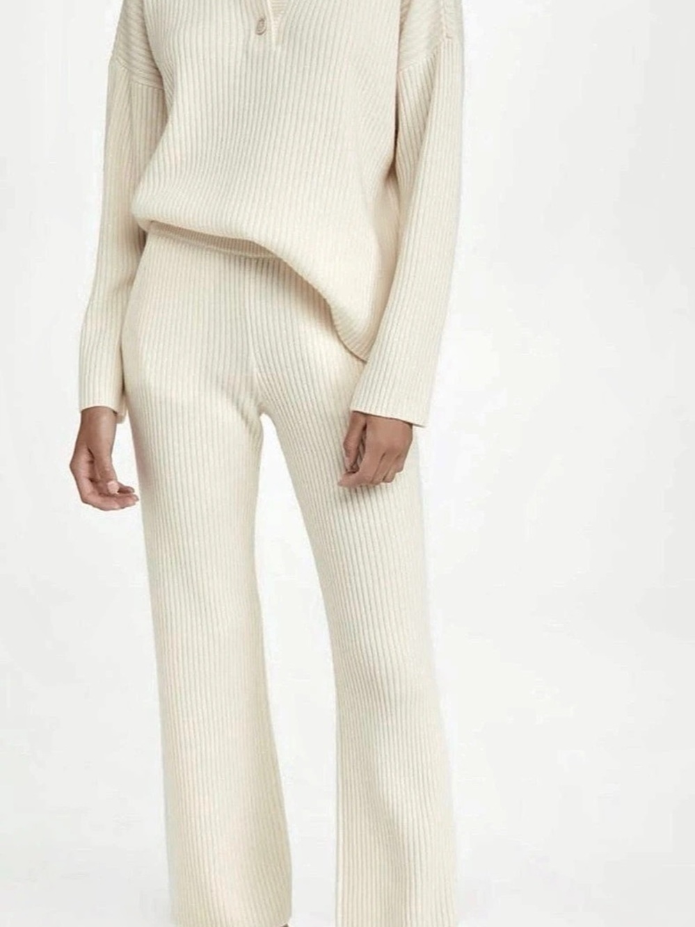 Club Monaco Ribbed Henley Cashmere Sweater